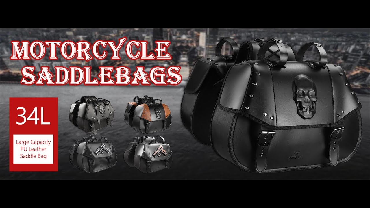 Quixofiber Motorcycle Saddlebags Side Saddle Bags Universal for Harley Honda Yamaha Sixty Kawasaki