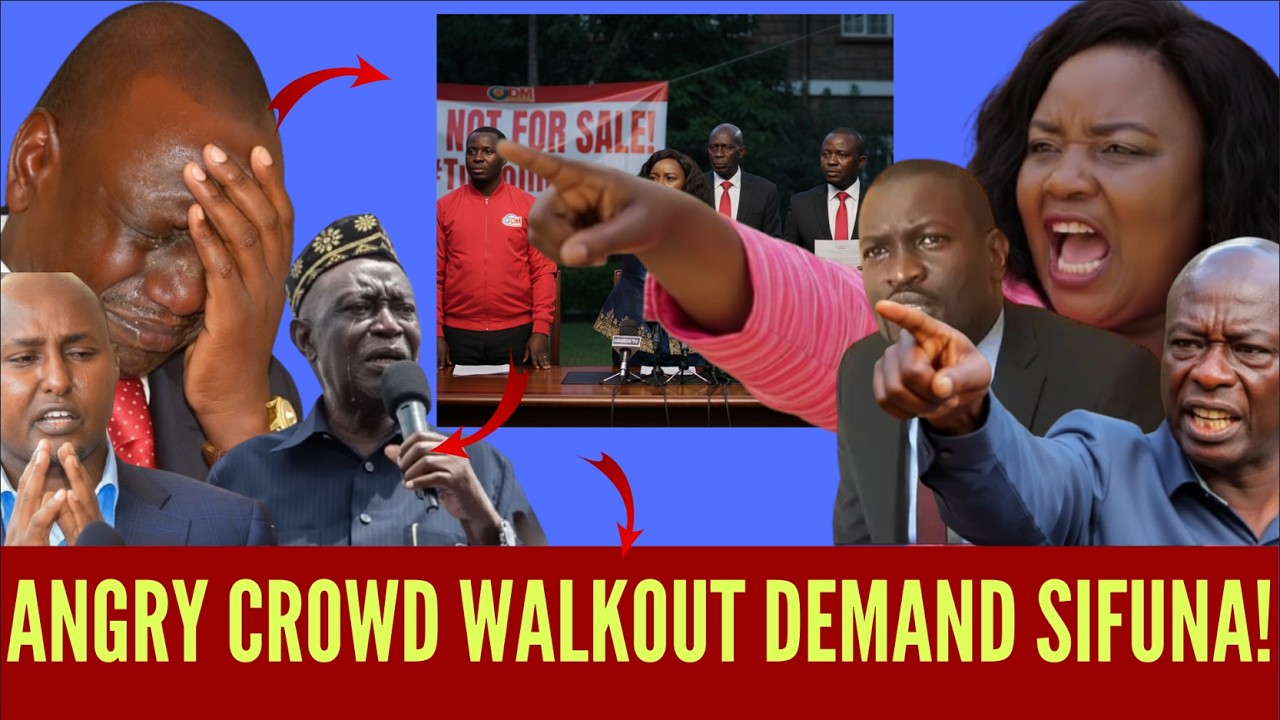OBURU FORCED TO CUT-SPEECH AS ANGRY CROWD STAGE MASS WALKOUT REJECTING SIFUNA REMOVAL - KWISHA!