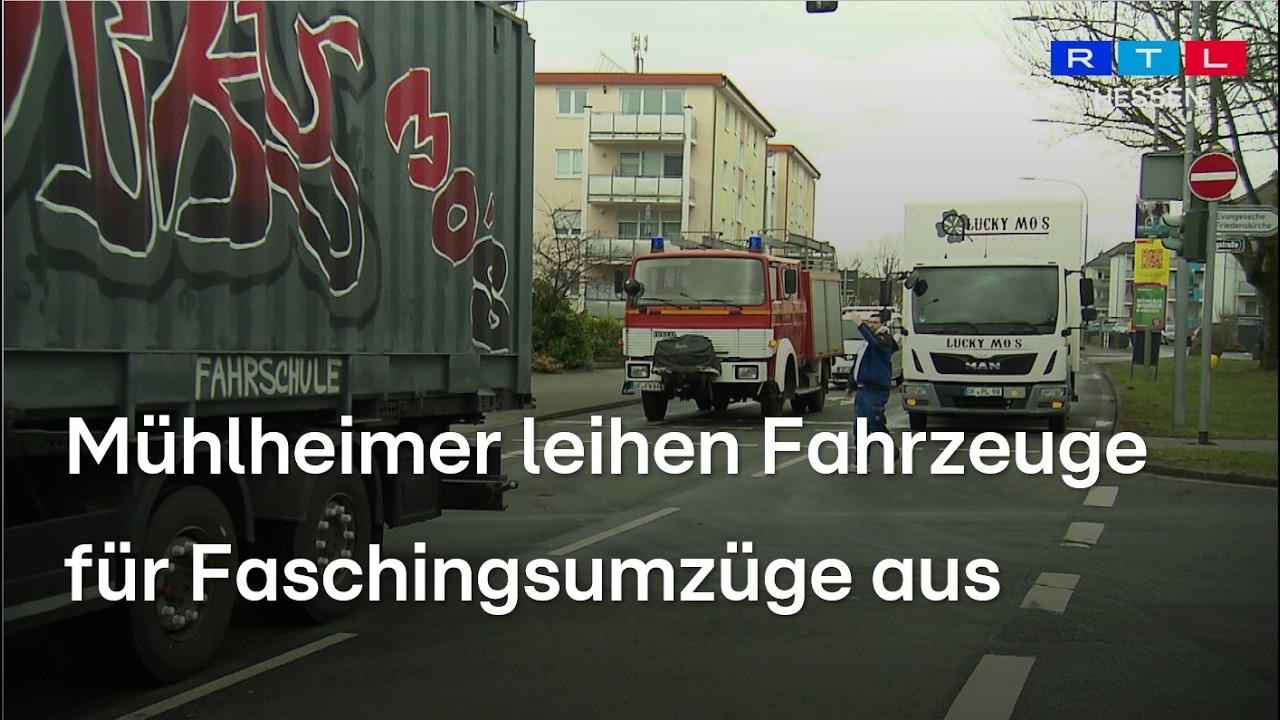 Sicher Karneval feiern: Fahrzeuge von Bewohnern und Betrieben sperren Straßen ab