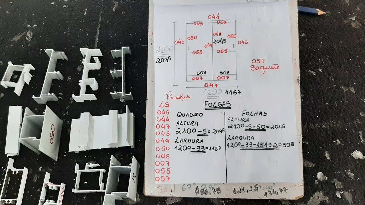 FOLGAS DA PORTA GOLD/2FOLHAS DE CORRER DE ALUMÍNIO (FOLGAS E DESCONTOS aula2)