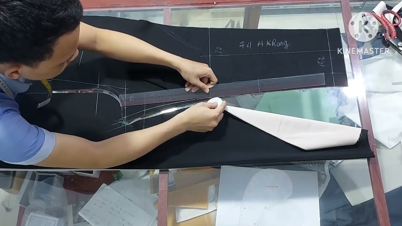 Cách cắt quần tây nam dễ làm ( thân sau)_How to cut men's trousers easy to do