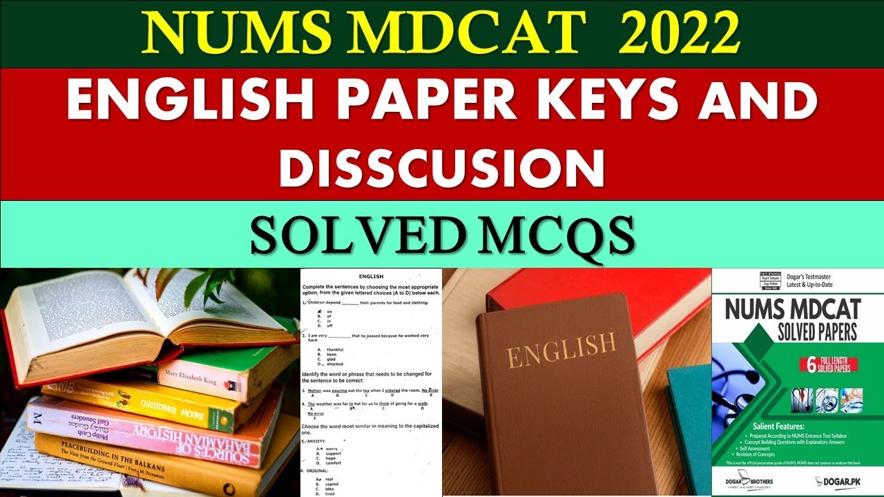 NUMS MDCAT (English) Solved Paper II Answer Key II NUMS English paper