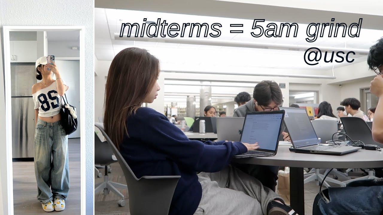 это MIDTERM SZN💻 бессонные ночи, жизнь в USC, учёба с друзьями, экзамены,