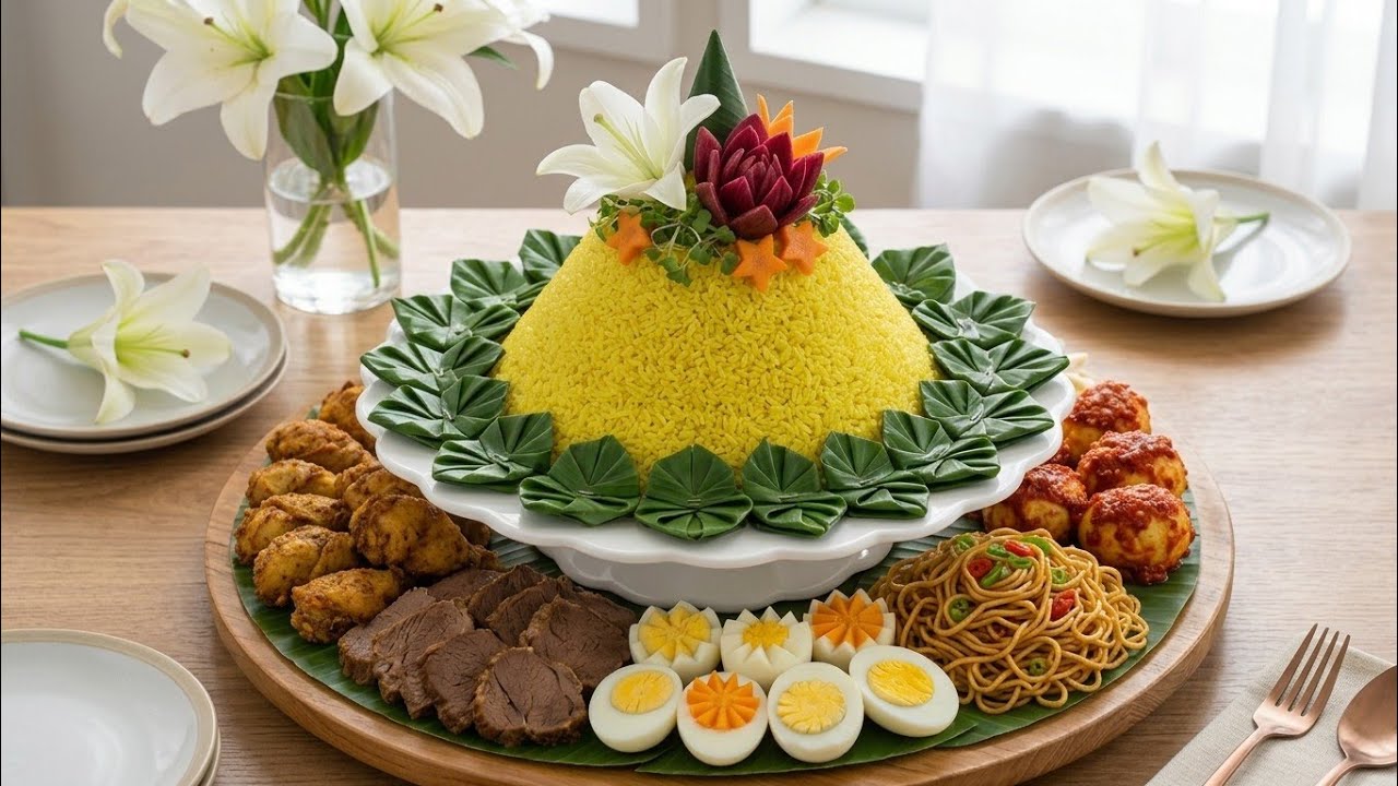 KREASI NASI TUMPENG GARNISH CAKE CANTIK SEMOGA MENGINSPIRASI 🌹
