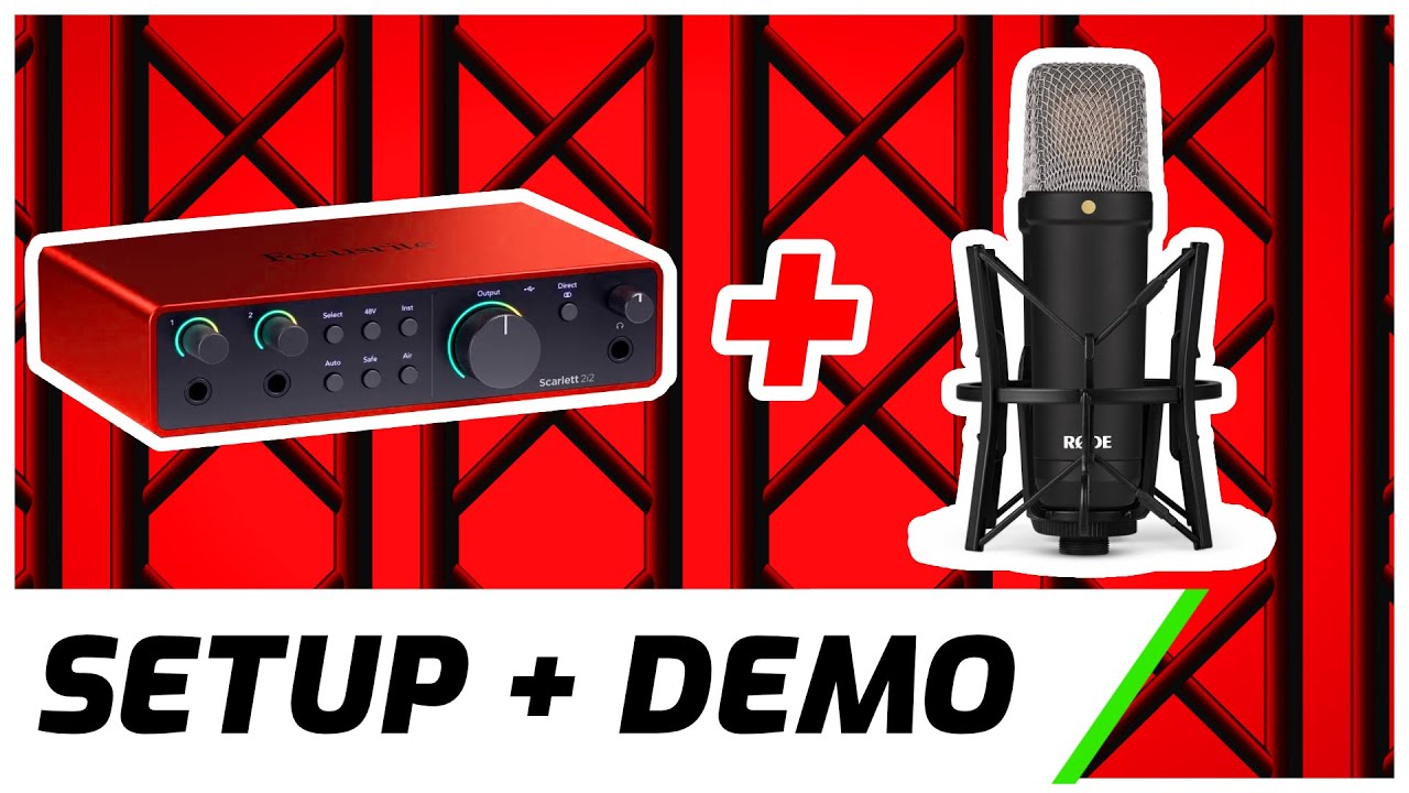 Focusrite Scarlett 2i2 и Rode NT1 | Настройка и демонстрация