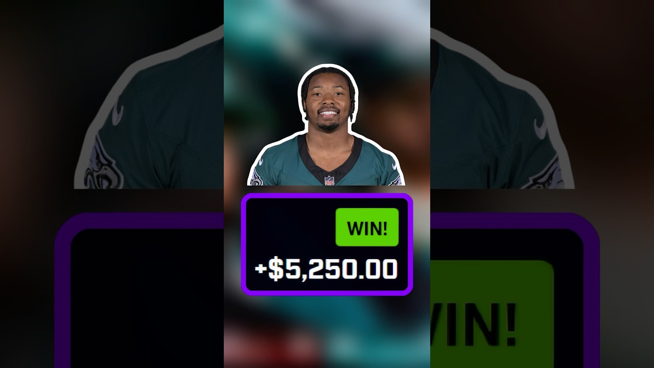 $5,000 AND HE NEEDED 3 YARDS😧 #sportspicks #sportsbetting #prizepicks #nflbets #nflbetting #eagles