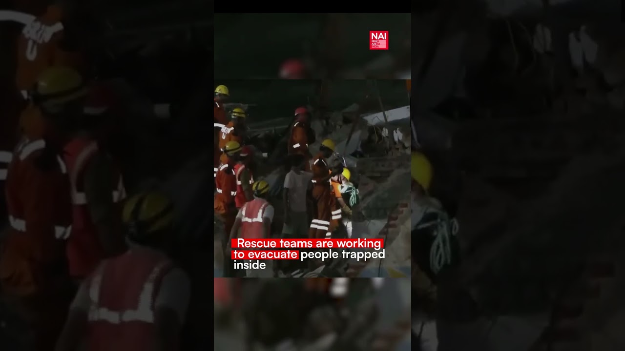 Building collapsed in Lucknow; rescue teams evacuate trapped people