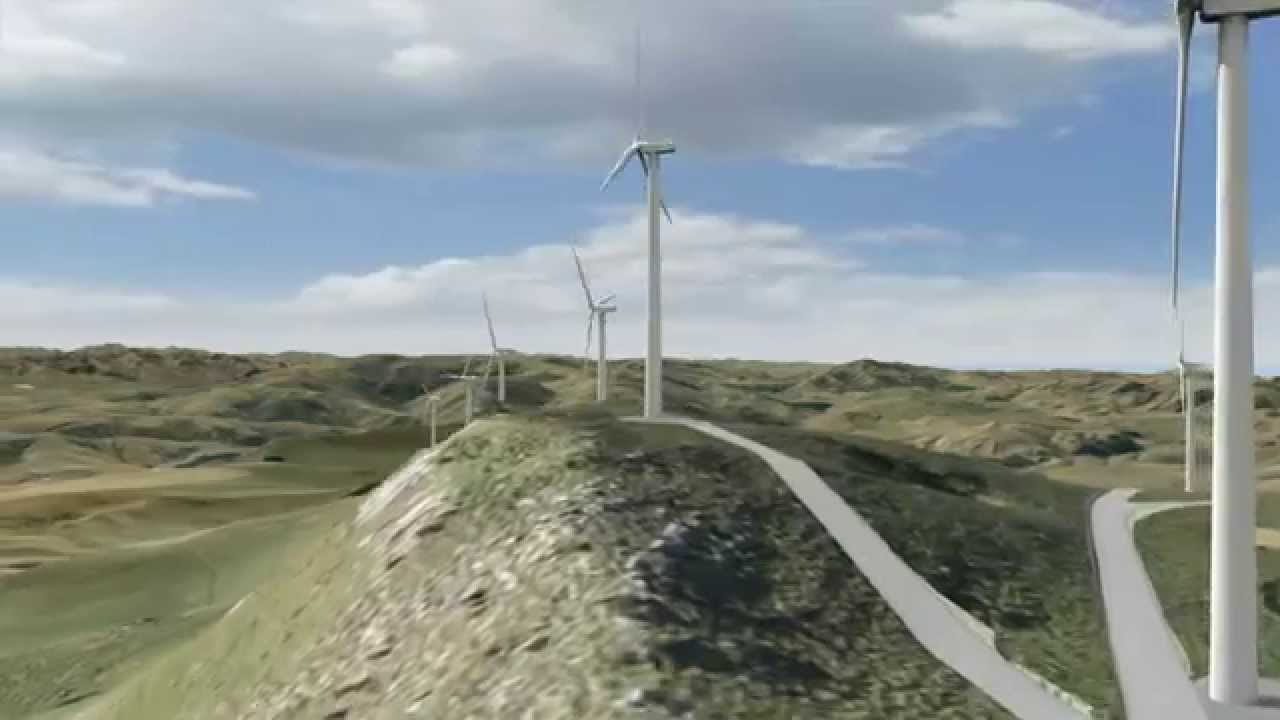 3D Wind Farm Animation