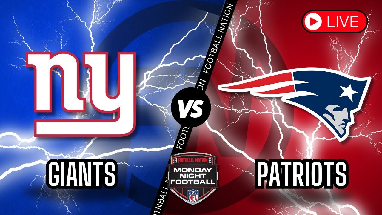 New York Giants vs New England Patriots - Monday Night Football - Live Stream Color Radio Broadcast