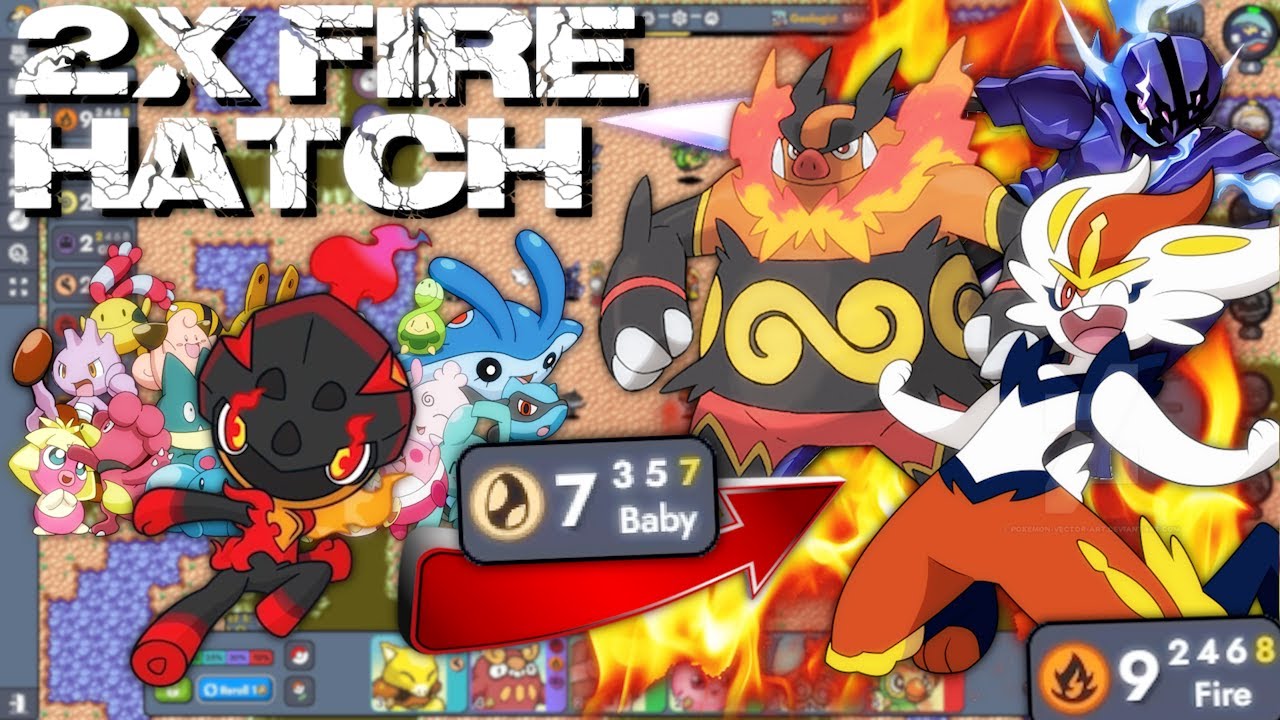 REWORKED CINDERACE AND EMBOAR IGNITE THE STAGE THANKS TO BABY 7 IN Pokémon Auto Chess!!