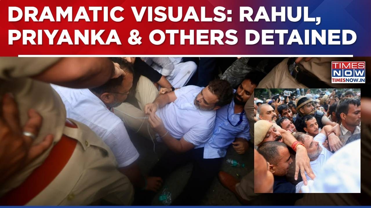 Rahul, Priyanka & Other Opposition Leaders Detained By Delhi Police | WATCH DRAMATIC VISUALS