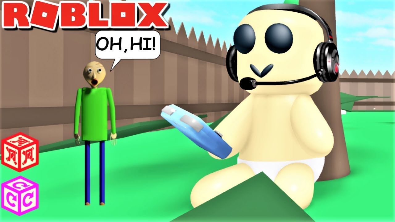 ESCAPE THE COOLEST GIANT BABY OBBY AS BALDI!! | The Weird Side of Roblox : DAYCARE OBBY