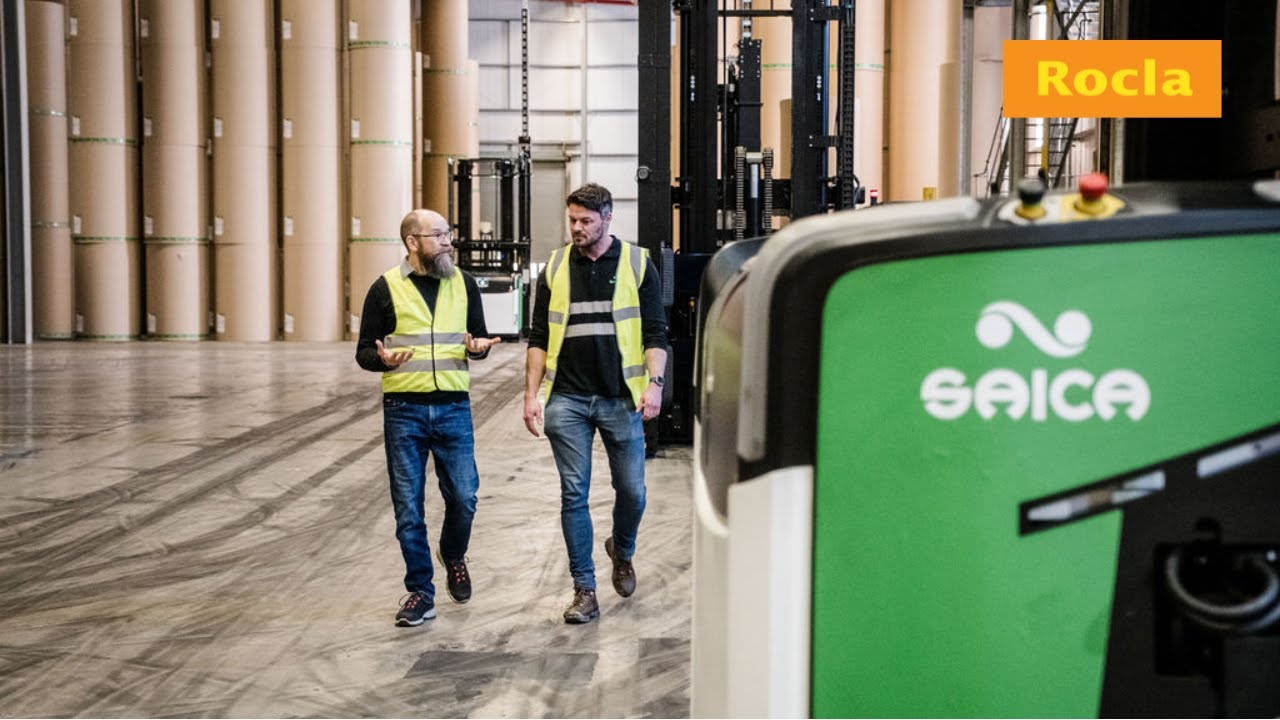 Saica significantly enhanced operations at their PM11 thanks to Rocla AGV Solutions