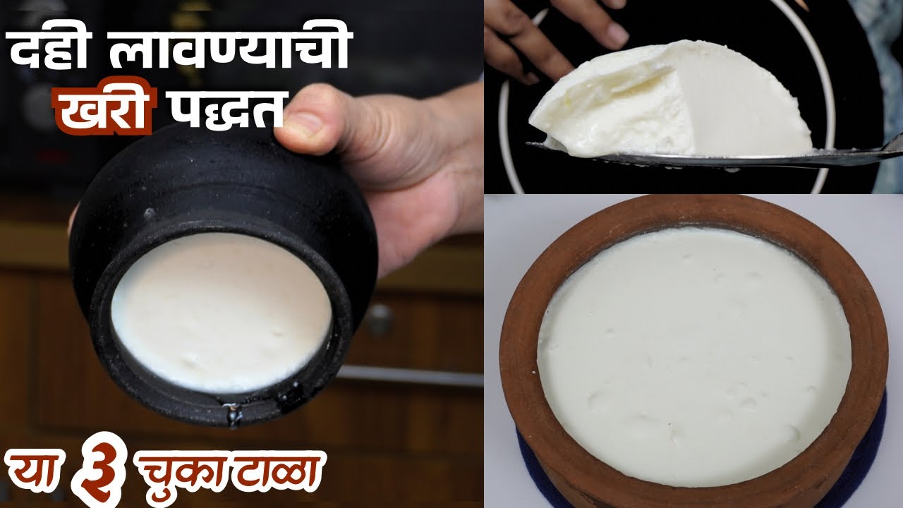 चाकूने कापता येईल एवढ घट्ट दही। दही बनवताना ३ चुका टाळा। how to make thick curd| dahi recipe marathi