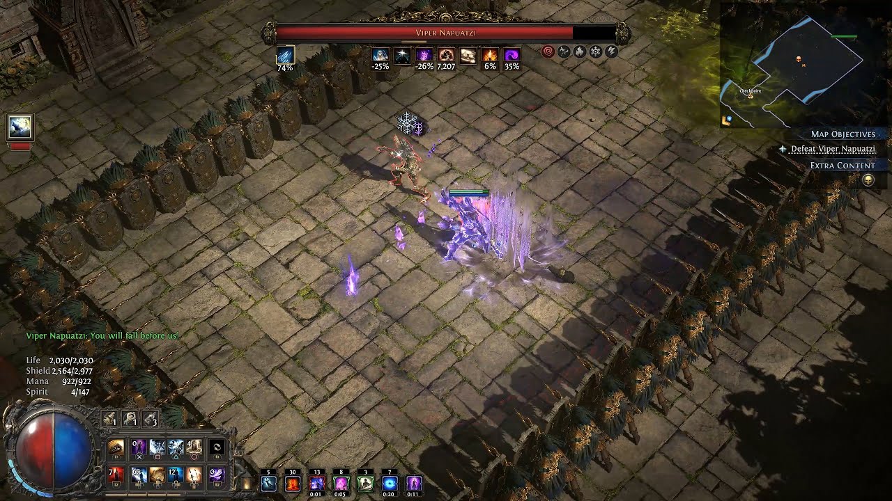 (PoE2 - 0.3.0) Ice Strike/Flicker Strike Acolyte of Chayula - T15 Mapping & Citadel