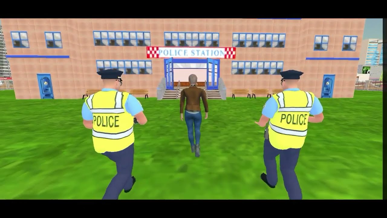 Police car chase simulator 3D diving  game - Bank robbery by plane (Android Game) 