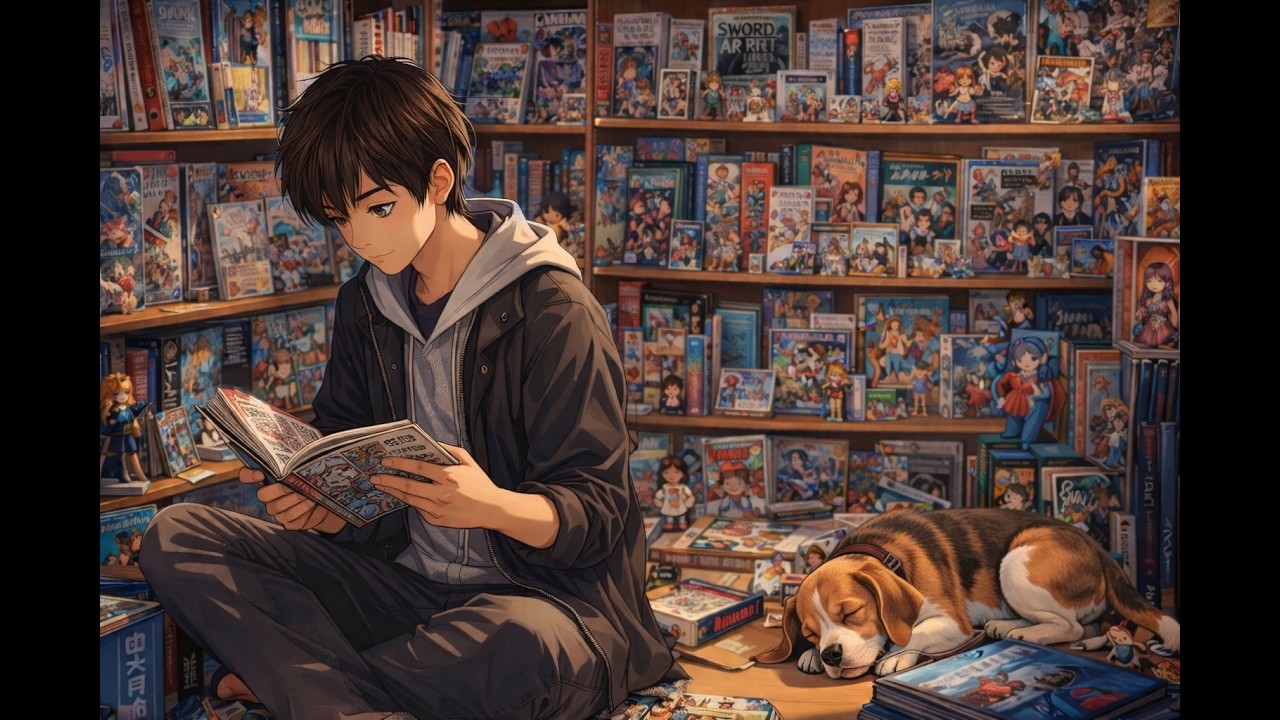 Bookstore Lofi – 1 Hour Calm Focus