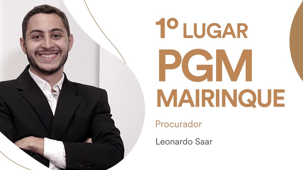 1° lugar para Procurador do concurso PGM Mairinque - Leonardo Saar