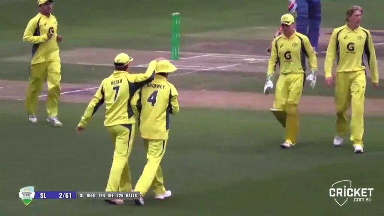U19 AUS v SL: Sutherland strikes a triple blow