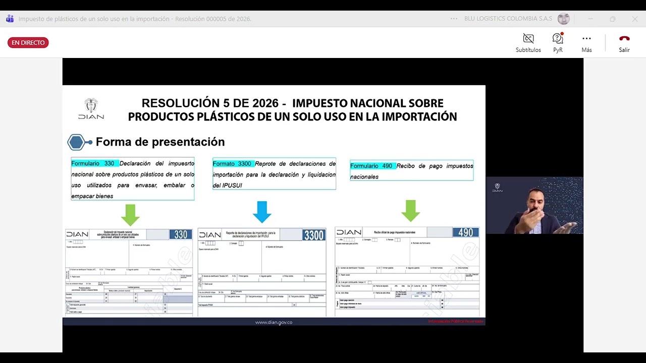 2026  Capacitacion DIAN Impuesto de pl&aacute;sticos de un solo uso Resoluci&oacute;n 000005 de 2026   IPUSUI