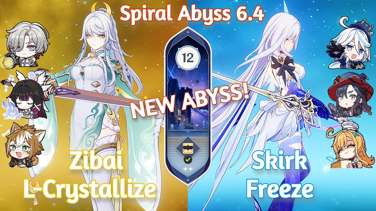 C0 Zibai Lunar Crystallize x C0 Skirk Freeze - NEW Spiral Abyss 6.4 | Genshin Impact
