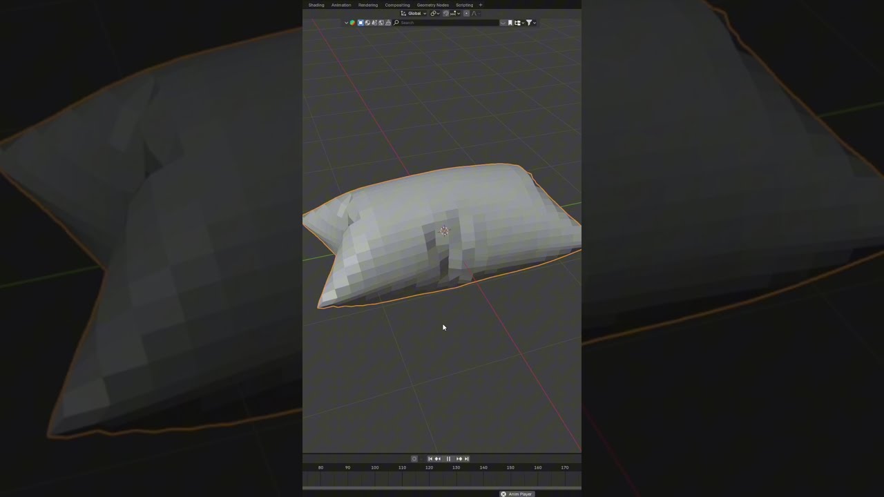 Как сделать подушки в Blender #3d #blenderrender3d #3danimation #blender3d #pillow