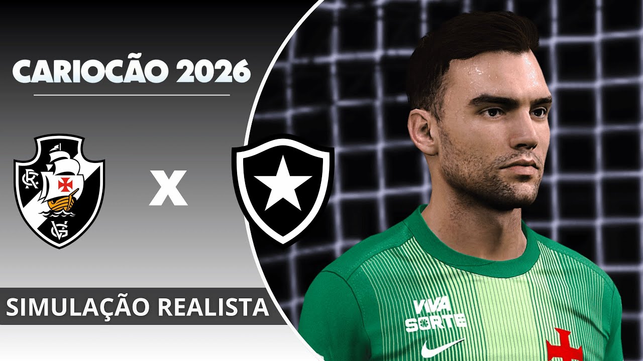 Vasco vs Botafogo | CARIOCÃO 2026 | Simulação Realista | PES 2026 GOGOZPATCH.