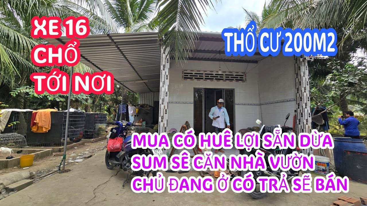 MS:25342 Thiếu trước hụt sau bán nhà vườn thổ cư 200m2 - Xe tải 🚚tới chỗ gần tỉnh lộ 877 khoảng 500m