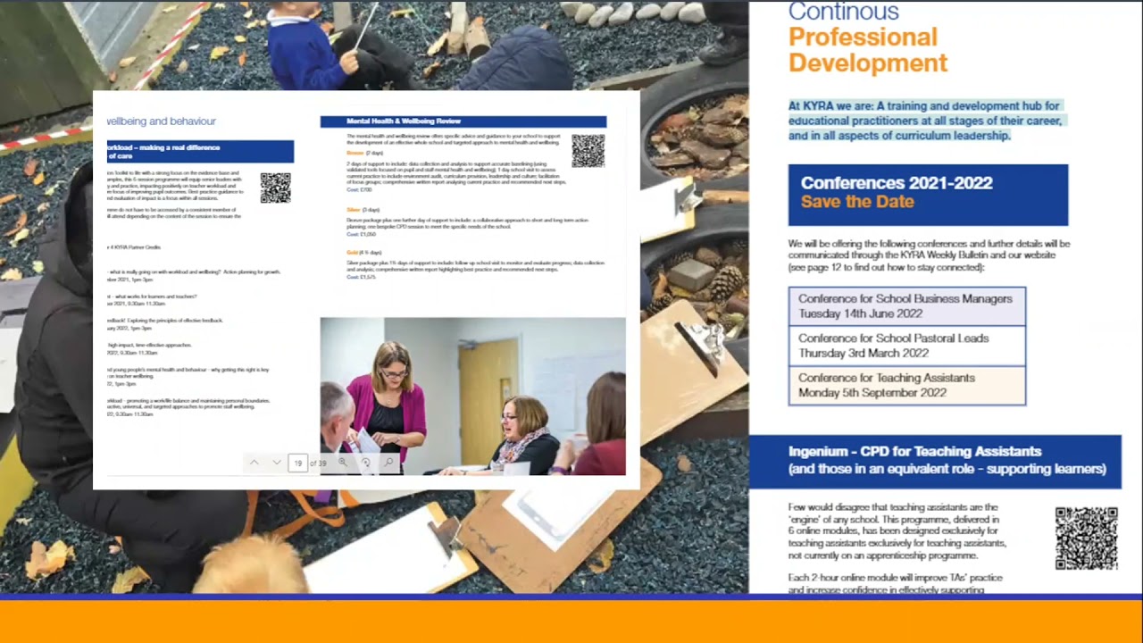KYRA Connect | An introduction to the KYRA Professional Development Offer for 2021 - 22