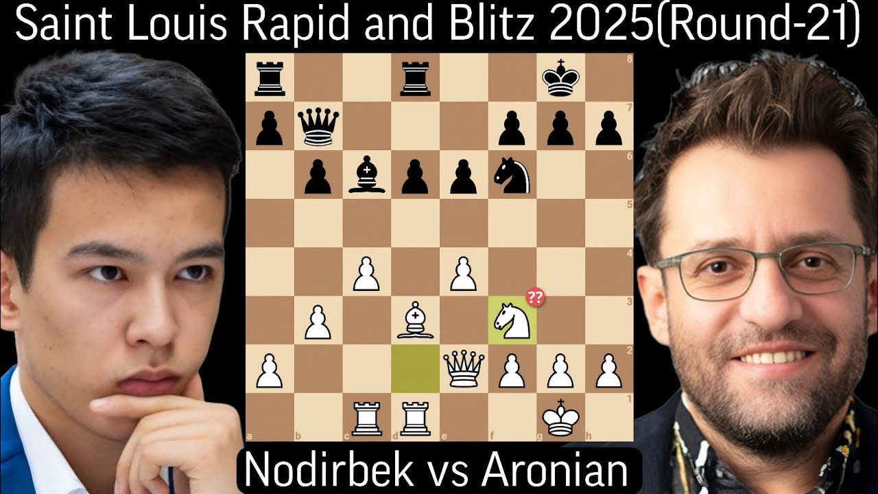 Nodirbek Abdusattorov vs Levon Aronian | Saint Louis Rapid and Blitz 2025 | Round-21