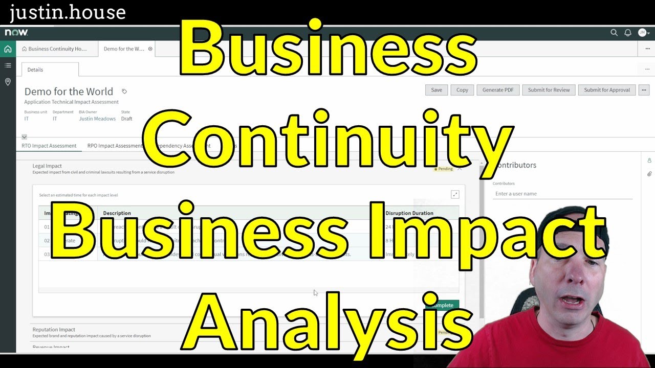 Business Continuity Management Business Impact Analysis