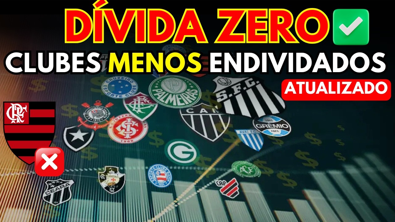 CLUBES COM MENOS DÍVIDAS NO BRASIL! MENORES DÍVIDAS DOS CLUBES BRASILEIROS