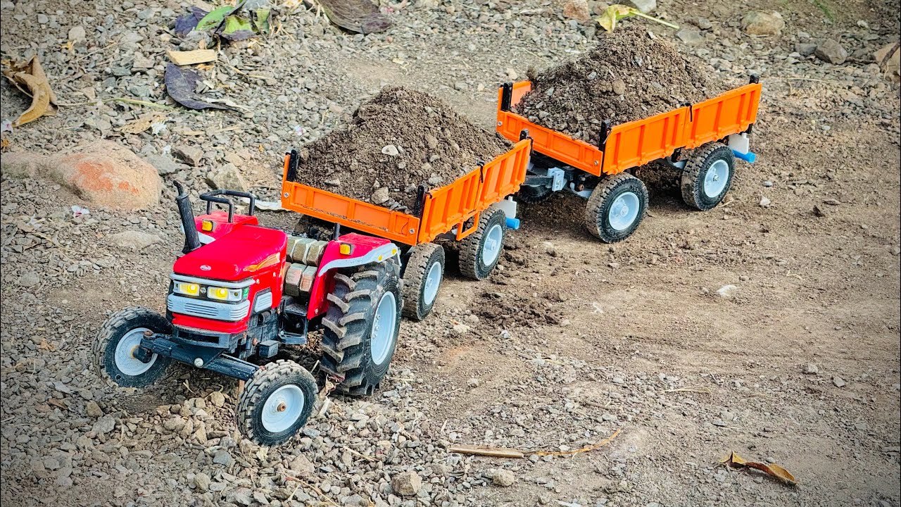 Kasay Rc Tractor🔥 Double Trolley | Amazing Tractor | The UK Unboxer 