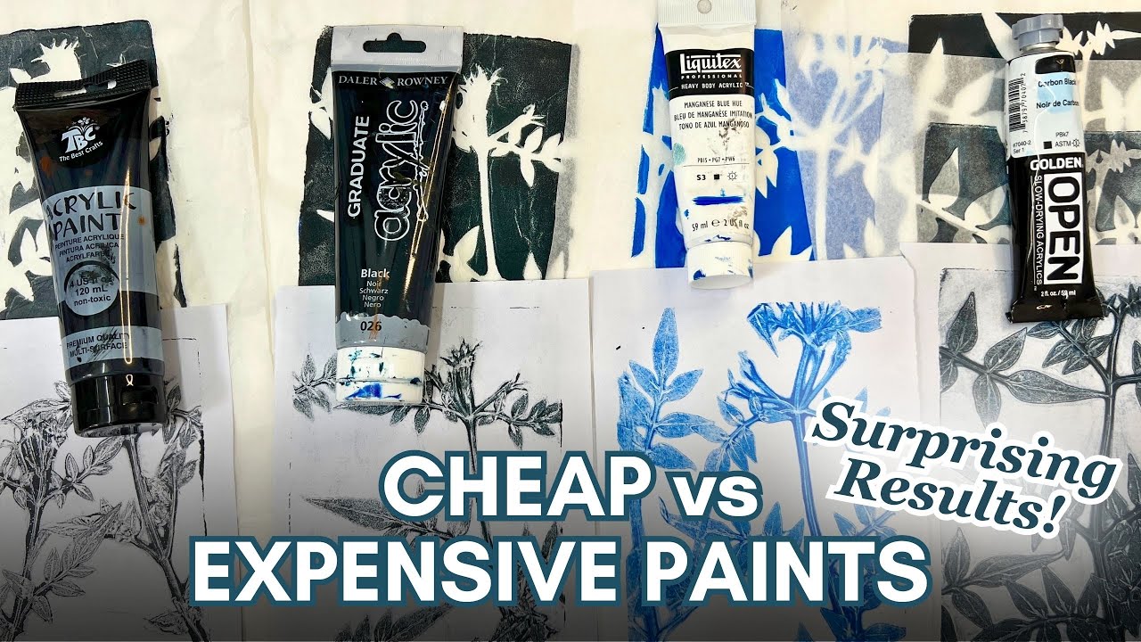 Cheap vs Expensive Paints for Gelli Printing – The Results Surprised Me!