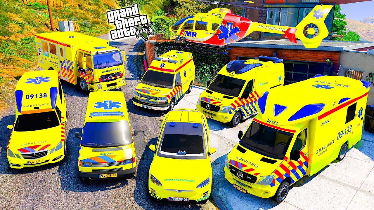 GTA 5 - Stealing SECRET Ambulance Vehicles with Franklin! (GTA V Real Life Cars #321)