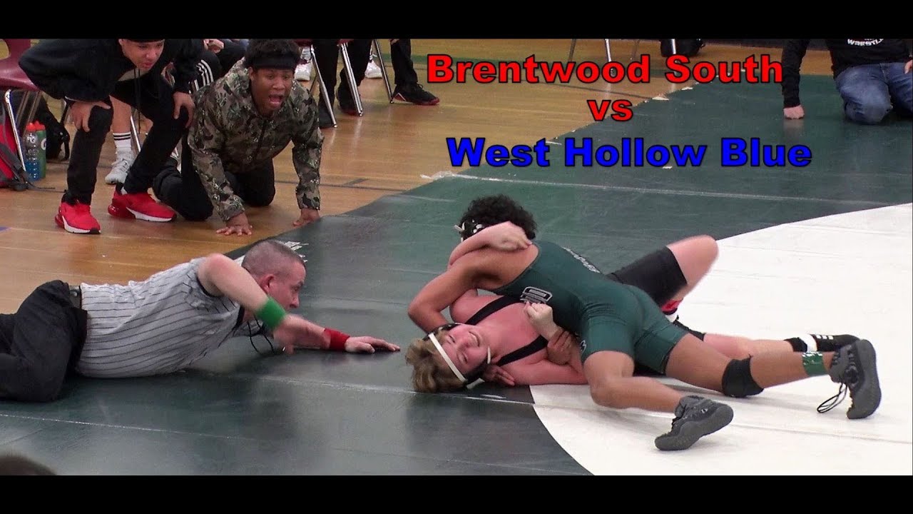 Brentwood Middle School Wrestling. South Brentwood vs West Hollow Blue
