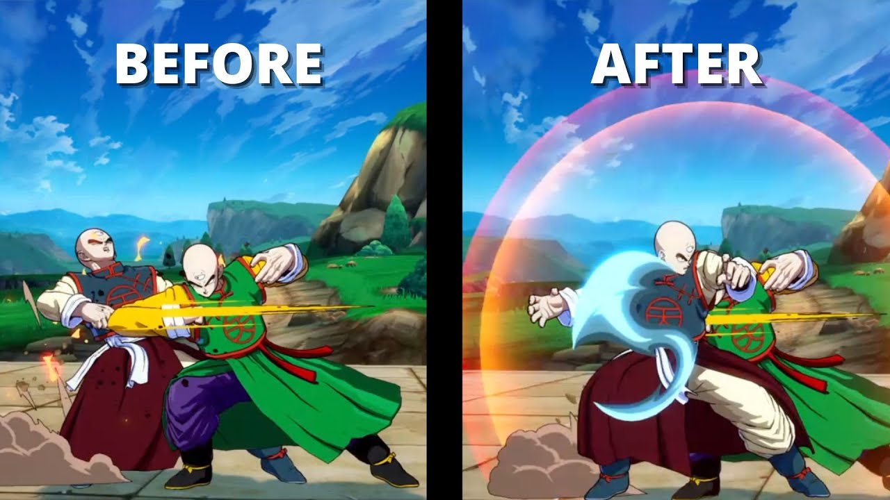 Tien Changes! Before and After Comparison!! Dragon Ball FighterZ New Patch