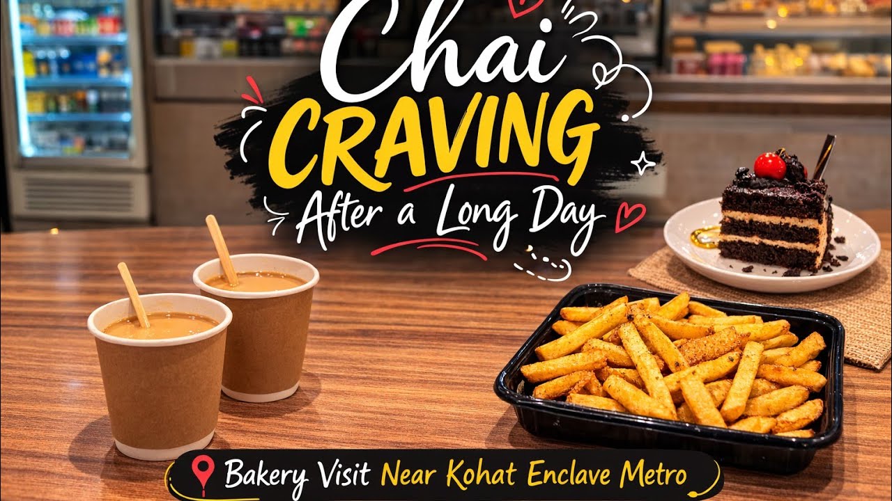 Craving Chai So Bad! ☕❤️  Evening Tea Date with Vanshika | Delhi Bakery Vlog | #vlog #dailyvlog 