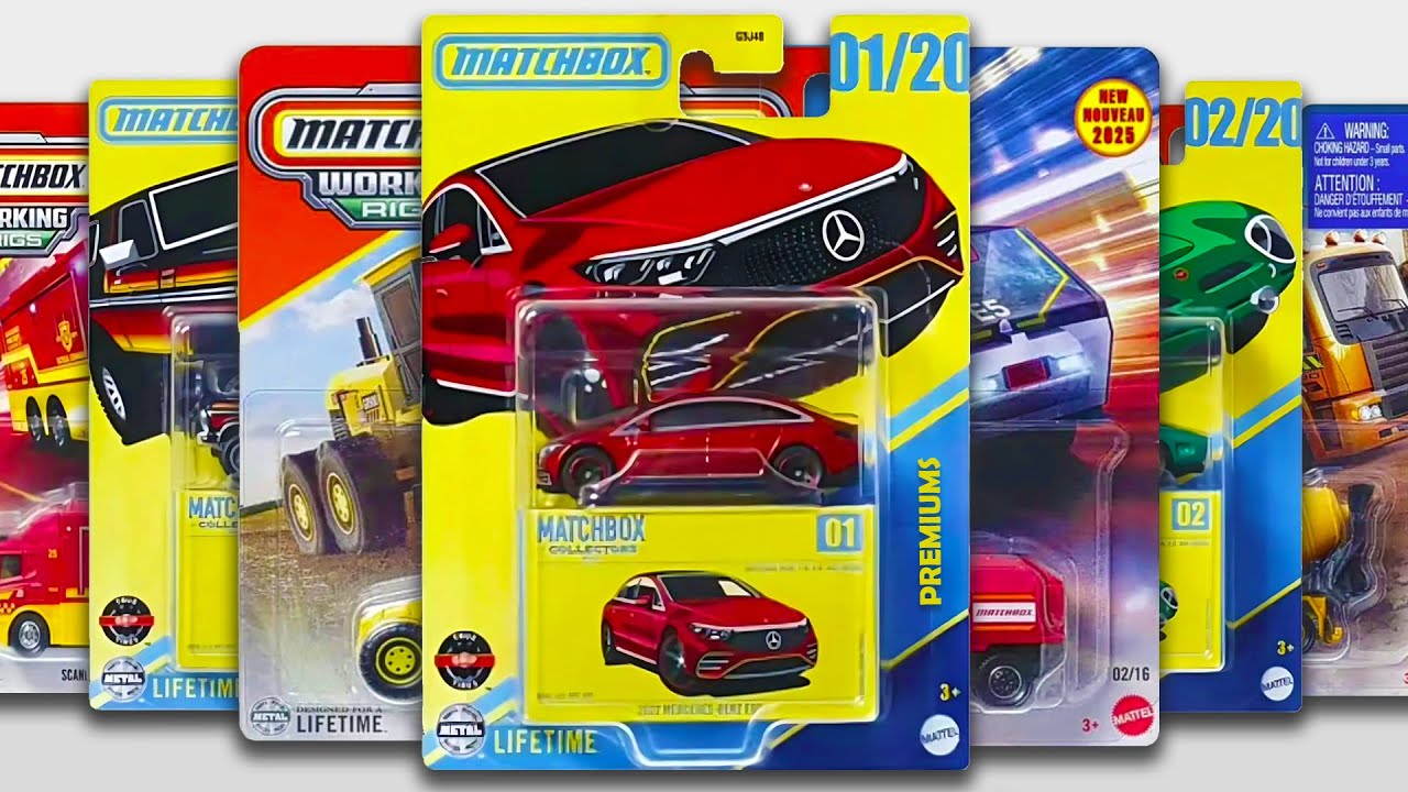 Витрина — коллекционный набор Matchbox 2025, рабочие установки, базовые элементы, движущиеся част...