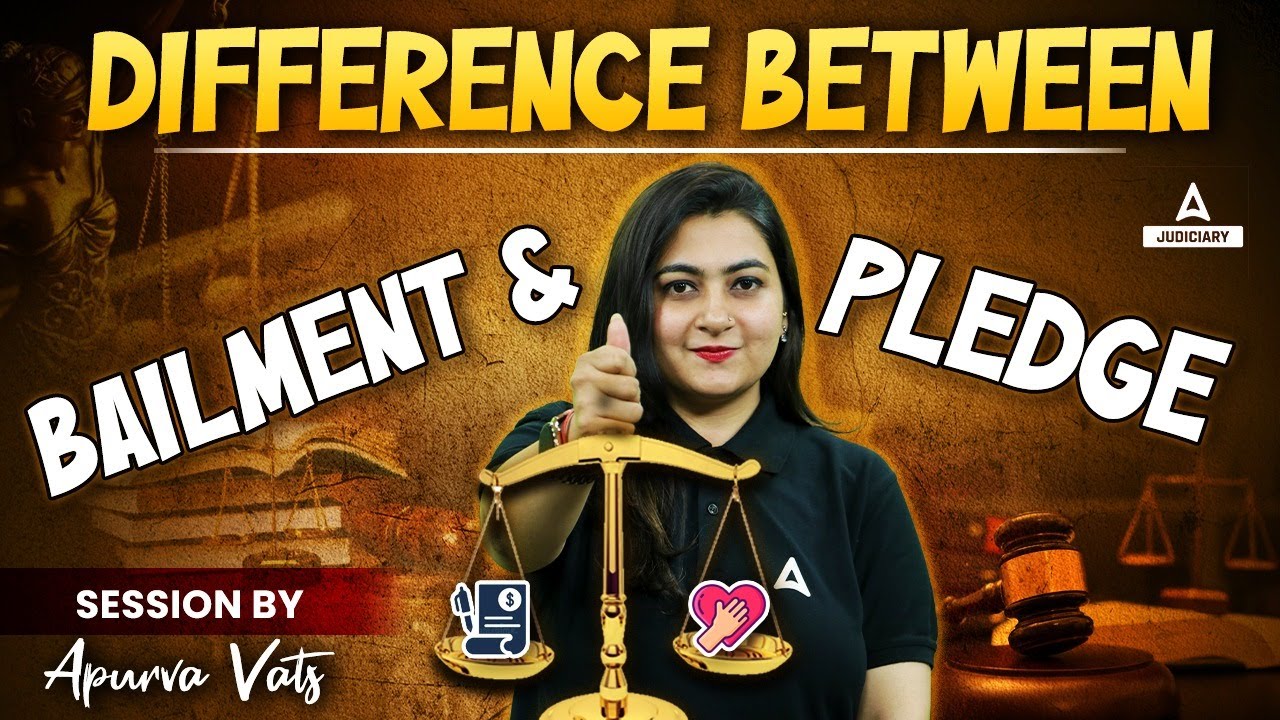 Difference Between Bailment and Pledge | Indian contract act 1872 | By Apurva Vats