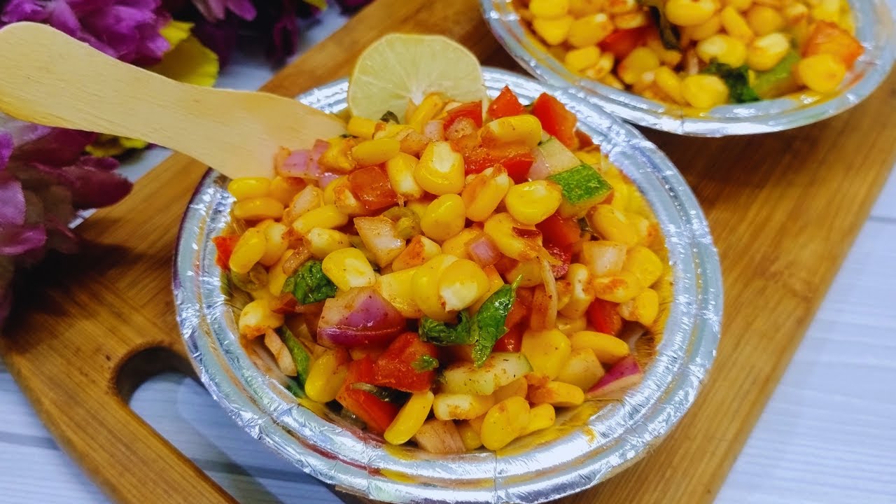 पुणे की फेमस चटपटी तीखी खट्टी स्वीट कॉर्न चाट | Sweet Corn Chaat | Monsoon Recipe | Indian Snacks
