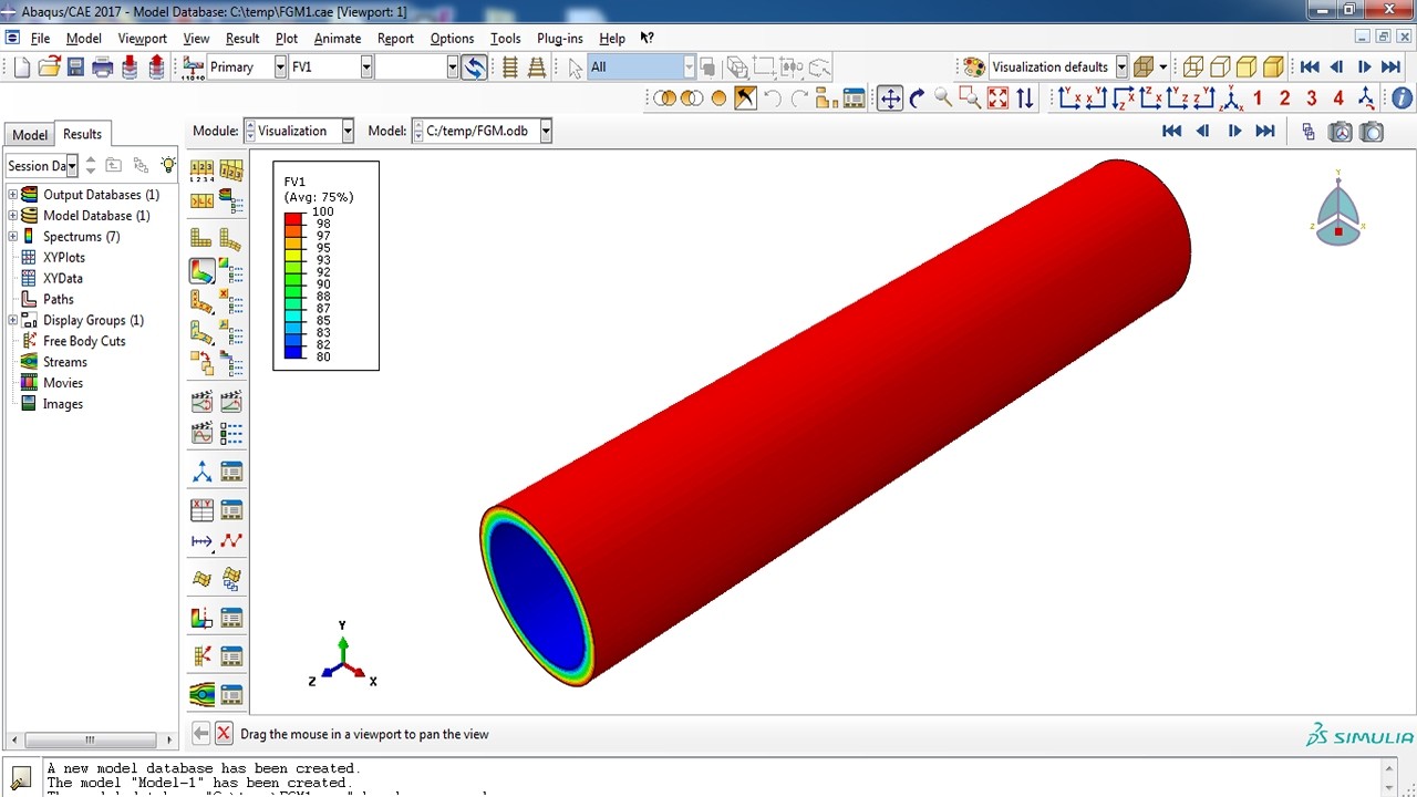FGM (Functionally Graded Material) using USDFLD subroutine Abaqus
