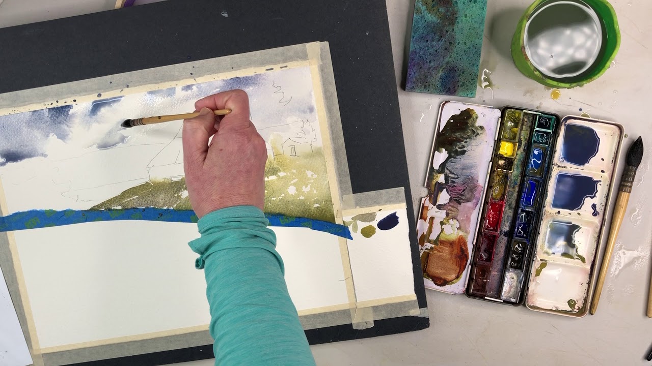 Watercolor Barn - Painting Demo with Vinita Pappas - Part 1