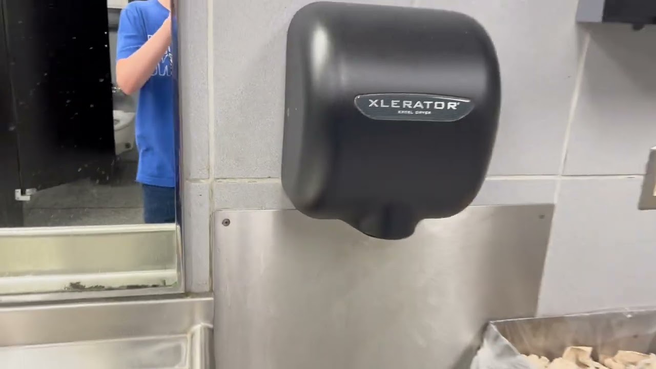 Black Xlerator hand dryers at Costco, Bunker Hill, Houston, Texas