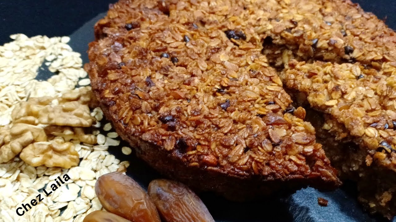 كيكة الرجيم بدون دقيق او سكر بالفواكه الجافة من أروع ما يكون Cake Healthy aux Fruits Secs