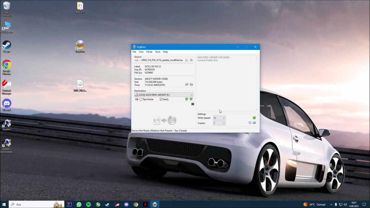 RNS 510 Burning CD For Firmware Update / İSO File / Yazılım G&uuml;ncelleme Cd