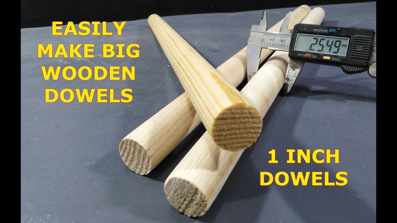 1 Inch Dowel Cutter - How to make Big One Inch Wooden Dowels at home