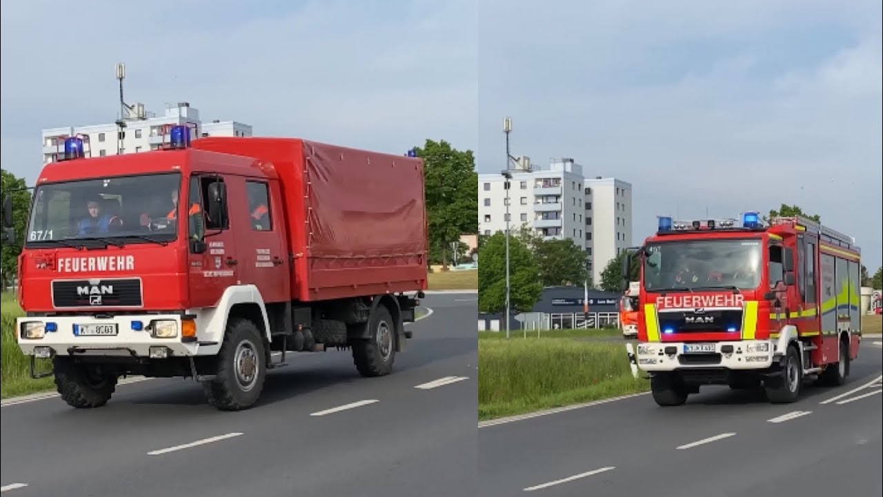 [Jahreshautpübung FF Kitzingen + Stadtteile] Sirenenalarm+ Einsatzfahrten der Feuerwehren 🚒🚨