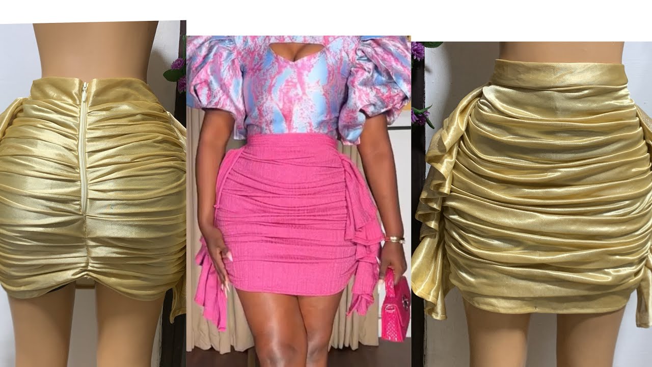 ruched skirt tutorial | cutting and sewing |pleated skirt|gathered skirt | not really for beginners