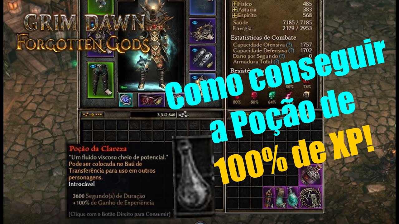 Grim Dawn - Como conseguir a poção de 100% de XP (poção da clareza)!
